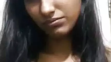 Small boobs college girl topless on a viral video call