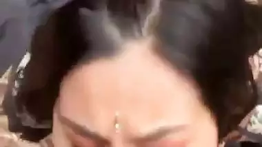 Hyderabad lady enjoys Indian blowjob sex in jungle