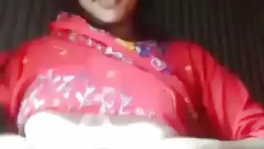 Village girl pressing boobs topless viral show