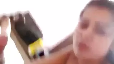 GF sucks BF’s dick and rides on it in desi sex