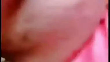 Nude desi lady tempts the man during a video call sex