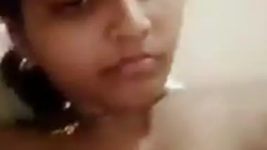 South Indian wife boobs showing selfie for boyfriend