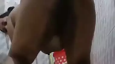 Bengali boudi stripping nighty and showing huge boobs