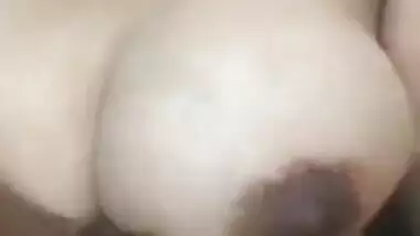 Pleasant Indian girl squeezes left breast and it also can be called porn