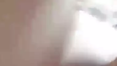 Cute smiling face girl naked on video call to lover