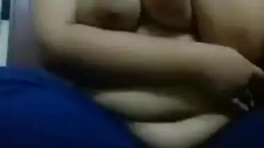 Young woman takes shirt off and exposes saggy boobies in Desi web-show