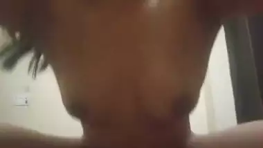 Sexy wife cowgirl sex riding her husband dick