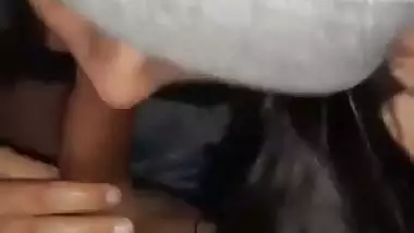Sexy hacker takes a break to give an Indian blowjob