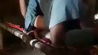 Desi xxx chudai of a dehati couple in a barn