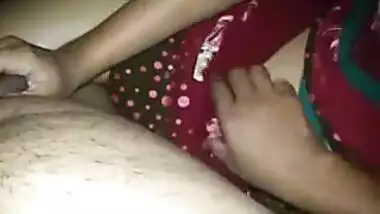 Newly married neighbor girl playing with my dick