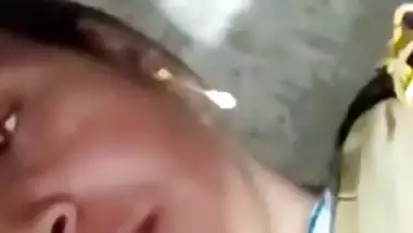 Tattooed Tamil aunty shows big long nipples to lover